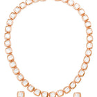 Peora Crystal Tennis Necklace Set - Rose Gold