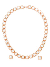 Peora Crystal Tennis Necklace Set - Rose Gold