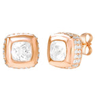 Peora Crystal Tennis Necklace Set - Rose Gold