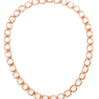 Peora Crystal Tennis Necklace Set - Rose Gold