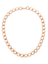 Peora Crystal Tennis Necklace Set - Rose Gold