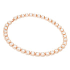 Peora Crystal Tennis Necklace Set - Rose Gold