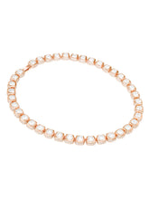 Peora Crystal Tennis Necklace Set - Rose Gold