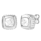 Peora Crystal Tennis Necklace Set - Silver