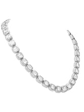 Peora Crystal Tennis Necklace Set - Silver
