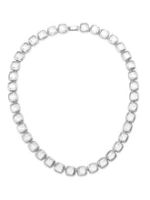 Peora Crystal Tennis Necklace Set - Silver
