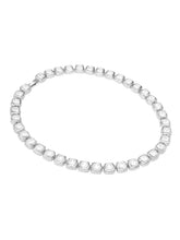 Peora Crystal Tennis Necklace Set - Silver