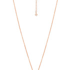 Peora Round Emerald Necklace Set - Rose Gold