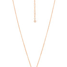 Peora Solitaire Crystal Necklace Set - Rose Gold