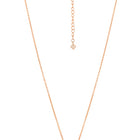 Peora Solitaire Crystal Necklace Set - Rose Gold