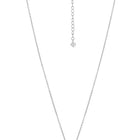 Peora Solitaire Crystal Necklace Set - Silver