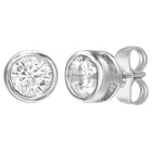 Peora Solitaire Crystal Necklace Set - Silver