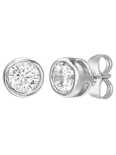 Peora Solitaire Crystal Necklace Set - Silver
