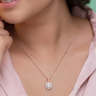 Peora Floral CZ Necklace Set - Rose Gold