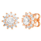 Peora Floral CZ Necklace Set - Rose Gold