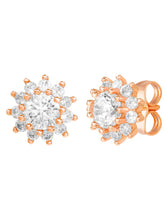Peora Floral CZ Necklace Set - Rose Gold