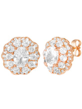 Peora Halo CZ Necklace Set - Rose Gold