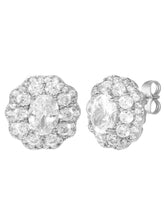 Peora Halo CZ Necklace Set - Silver