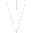 Peora Halo CZ Necklace Set - Silver