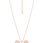 Peora Floral Pendant Necklace Set - Rose Gold