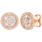 Peora Floral Pendant Necklace Set - Rose Gold
