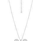 Peora Floral Pendant Necklace Set - Silver