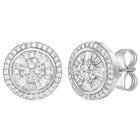 Peora Floral Pendant Necklace Set - Silver