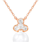 Peora Pearl Pendant Necklace Set - Rose Gold