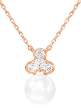 Peora Pearl Pendant Necklace Set - Rose Gold
