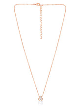 Peora Pearl Pendant Necklace Set - Rose Gold