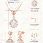 Peora Classic CZ Necklace Set - Rose Gold