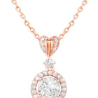 Peora Classic CZ Necklace Set - Rose Gold