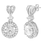 Peora Classic CZ Necklace Set - Silver