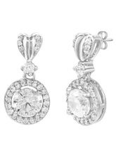 Peora Classic CZ Necklace Set - Silver