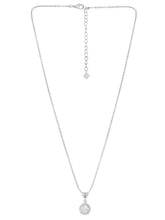 Peora Classic CZ Necklace Set - Silver