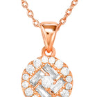 Peora Solitaire CZ Necklace Set - Rose Gold