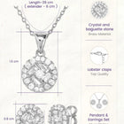 Peora Solitaire CZ Necklace Set - Silver
