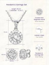 Peora Solitaire CZ Necklace Set - Silver