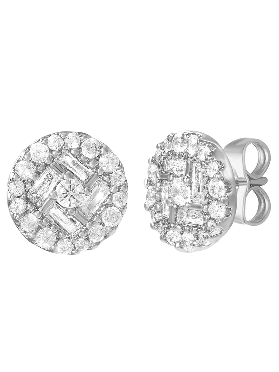 Peora Solitaire CZ Necklace Set - Silver