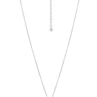 Peora Solitaire CZ Necklace Set - Silver