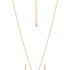 Peora Round CZ Necklace Set - Rose Gold