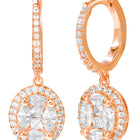 Peora Round CZ Necklace Set - Rose Gold