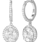 Peora Round CZ Necklace Set - Silver