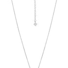 Peora Round CZ Necklace Set - Silver