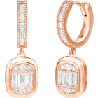 Peora Halo Crystal Necklace Set - Rose Gold