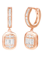 Peora Halo Crystal Necklace Set - Rose Gold