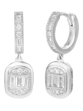 Peora Halo Crystal Necklace Set - Silver