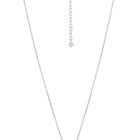 Peora Halo Crystal Necklace Set - Silver