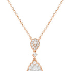 Peora Teardrop CZ Necklace Set - Rose Gold