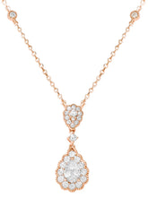 Peora Teardrop CZ Necklace Set - Rose Gold